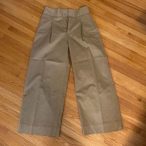 HIGH RISE WIDE LEG KHAKI PANTS NEVER WORN